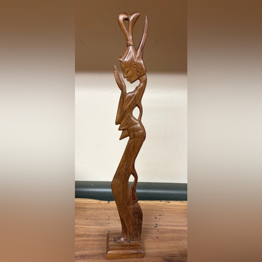 Vintage, hand-carved Indonesian Suar Wood Sculpture
